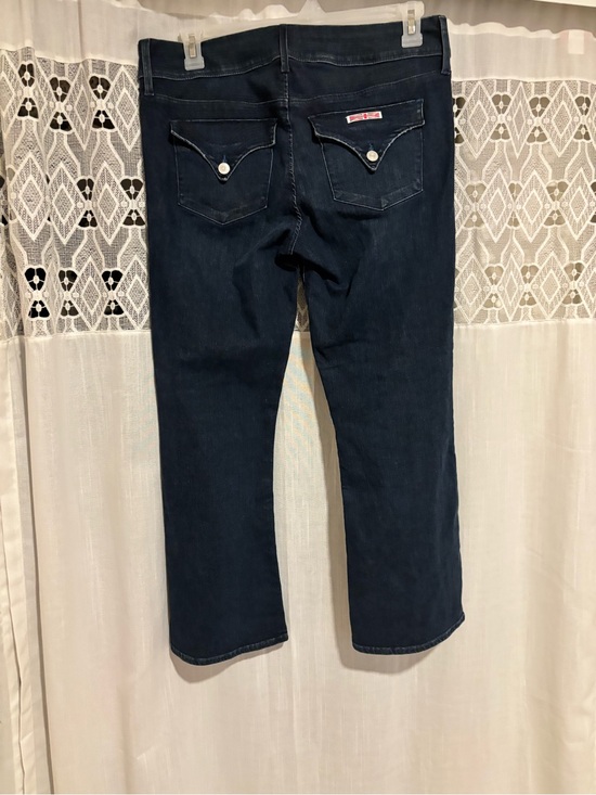 Hudson Jeans Denim - Hudson Jeans Dark Blue Cropped Straight Ankle Jeans